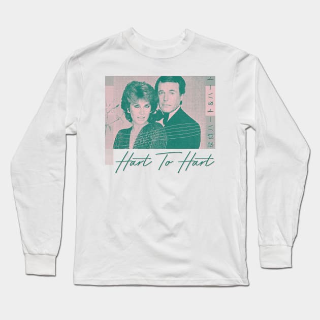 Hart To Hart •••••• 80s Aesthetic Fan Art Design Long Sleeve T-Shirt by unknown_pleasures